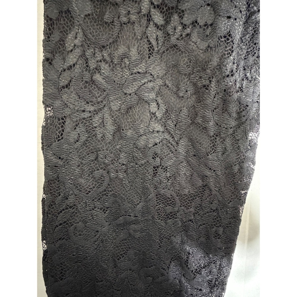 Collection Fifty Nine Black Floral Lace Wide Leg Pants High Rise Size 10 USA - Picture 8 of 8